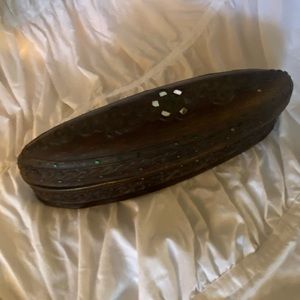 Hand carved mahogany box